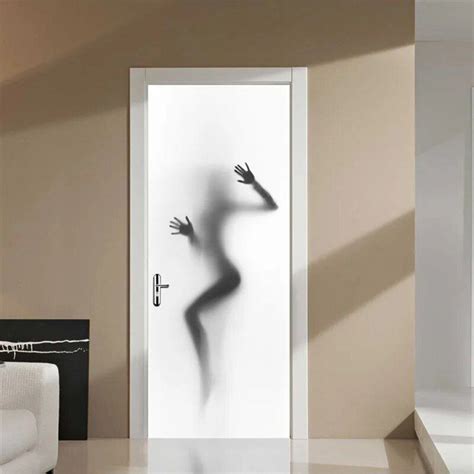 Autocollant De Porte Paysage D Pour Salon Et Chambre Coucher Beau