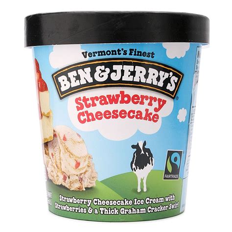 Helado Ben And Jerrys Strawberry Cheesecake 473 Ml Walmart