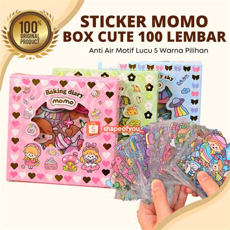 Jual Sticker Waterproof Sticker Momo Dapat Box Isi Lembar Original