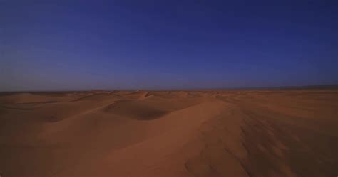 A Panoramic Sand Dune Of Sahara Desert At Mhamid El Ghizlane In Morocco