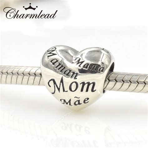 Fits Pandora Charms Bracelet Original Sterling Silver Charms Letter