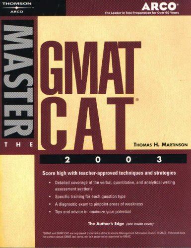 Arco Master The GMAT CAT 2003 Arco 9780768908893 Amazon Books