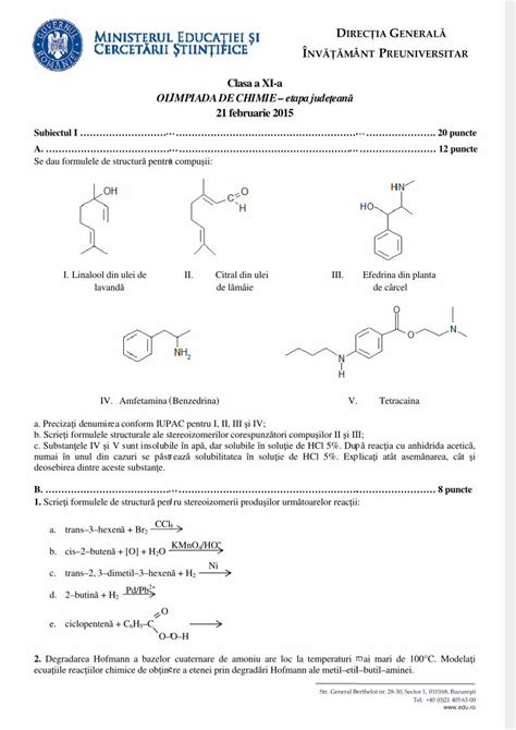 Pdf Chimie Judeteana Clasa A Xia Subiectebarem Dokumen Tips