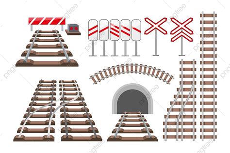 đường Cong Bộ Sưu Tập Đường Sắt PNG đường Ray Xe Lửa Và Biển Báo