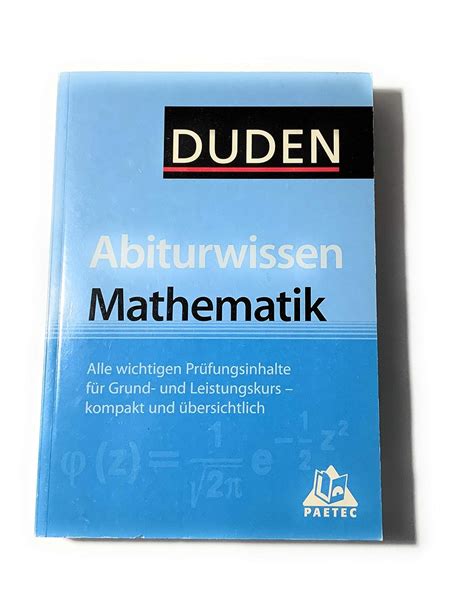 Duden Abiturwissen Mathematik Amazon Books