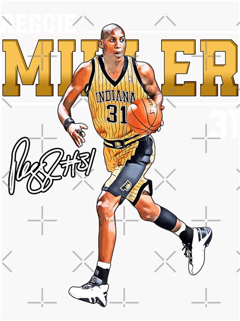 Reggie Miller Choke Sign Basketball Legend Player Signature S S