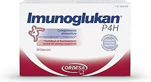 Imunoglukan P4H Cápsulas Complemento Alimenticio con Vitamina C para