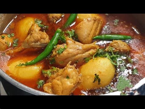 Shorba Wala Aloo Chicken Recipe