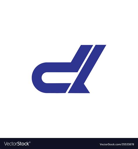 Abstract Letter D Simple Arrow Geometric Logo Vector Image