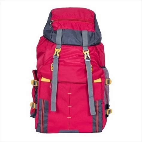 Polyester Red Rucksack Bag Number Of Compartments 1 Bag Capacity 90