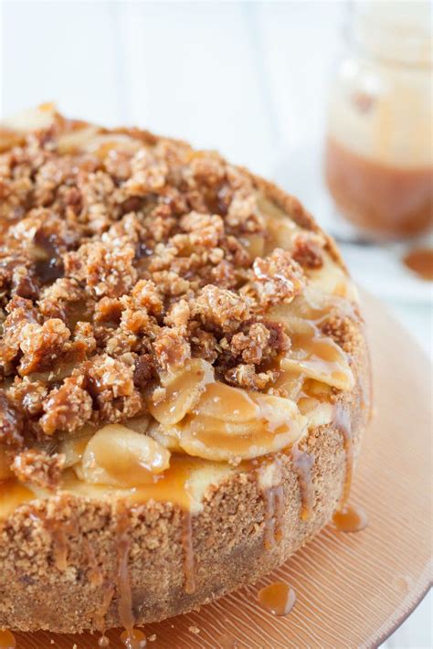 Caramel Apple Cheesecake With Crunchy Streusel Topping Goodie Godmother