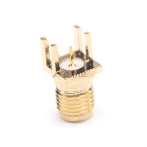 straight sma female pcb edge mount panel mount connector metabeeai