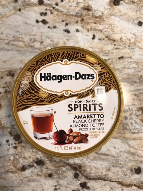 Häagen Dazs Non Dairy Spirits Amaretto Black Cherry Almond Toffee