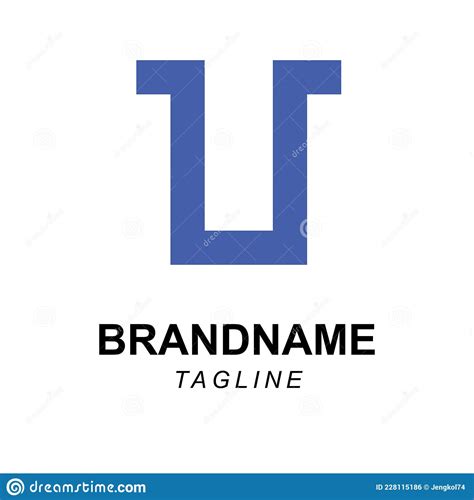 Monogram Geometric Line Art Logo Design In Modern Vector Stock Vector