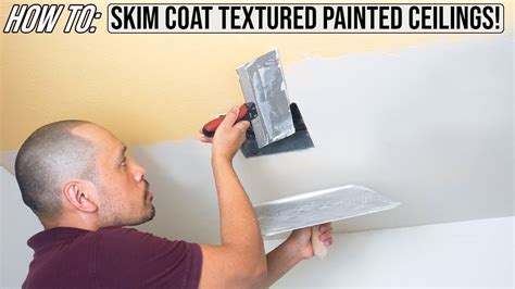 How To Skim Coat Your Painted And Textured Ceiling To Look Like New