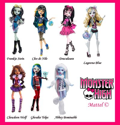 Qual O Nome De Todas As Monster High