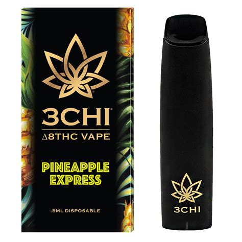 3CHI Delta 8 THC Disposable Vape Cartridge Pineapple Express 0 5ml