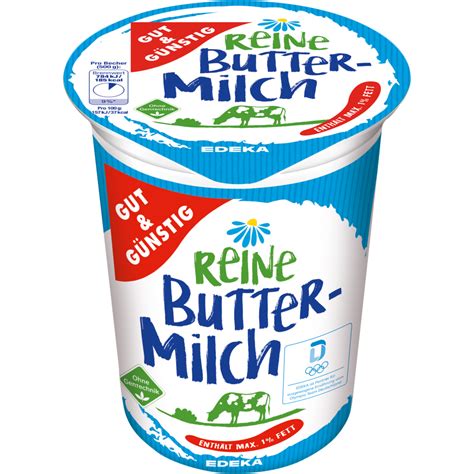 GUT GÜNSTIG Reine Buttermilch 500 g Milch Milchgetränke