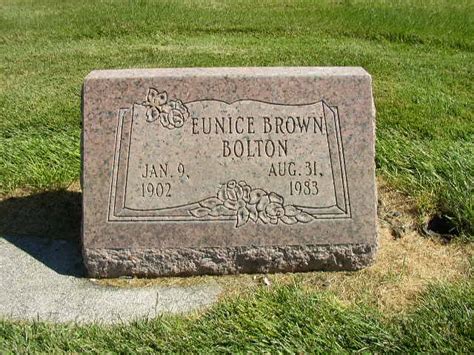 Eunice Leonora Brown Bolton 1902 1983 Mémorial Find a Grave