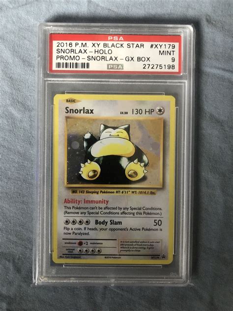 Snorlax XY179 Black Star Promo Holo Rare Pokemon Card Values MAVIN