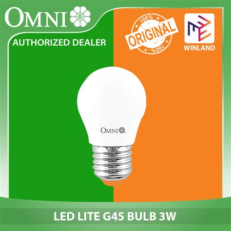 Omni By Winland LED Lite G45 Bulb 3W E27 Base LLG45E27 3W Daylight