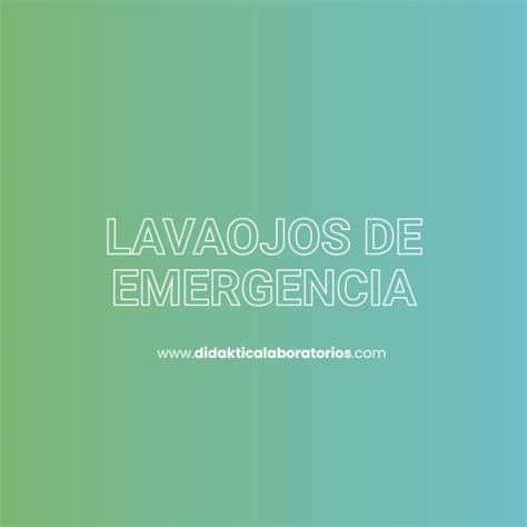 Lavaojos De Emergencia Didaktica Laboratorios