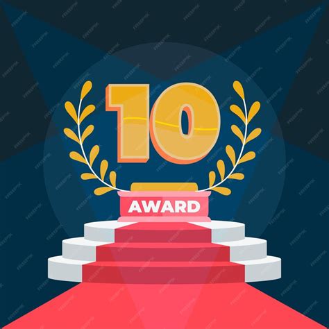 Free Vector Top 10 Best Podium Award