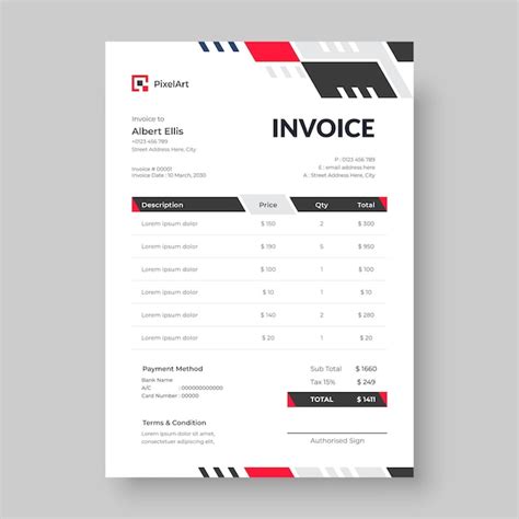 Premium Vector Professional Clean And Simple Invoice Design Template