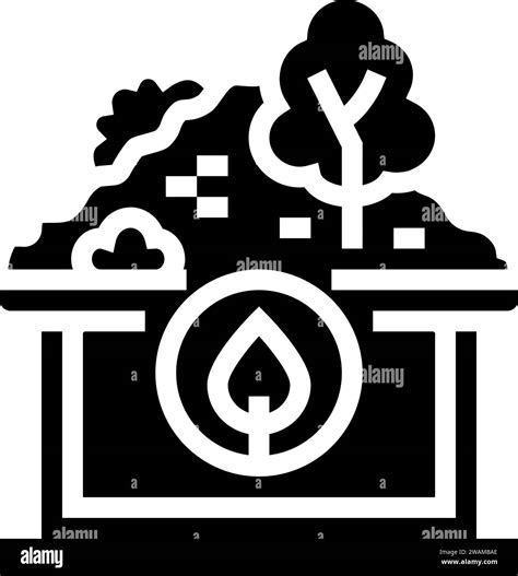 Roof Green Building Glyph Icon Vector Illustration Stock Vector Image