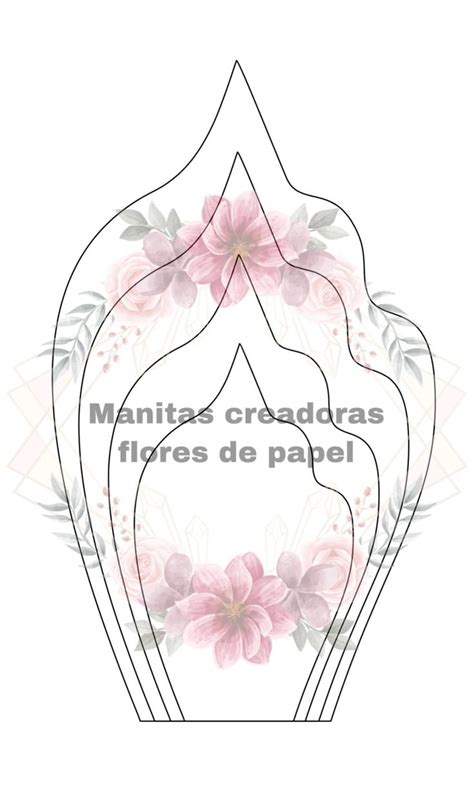 The Back Side Of A Vase With Pink Flowers On It And Words Written In