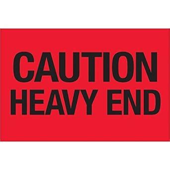 Amazon Caution Heavy End Labels Stickers X Fluorescent