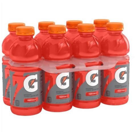 Gatorade Thirst Quencher Red Fruit Punch Electrolyte Enhanced Sports