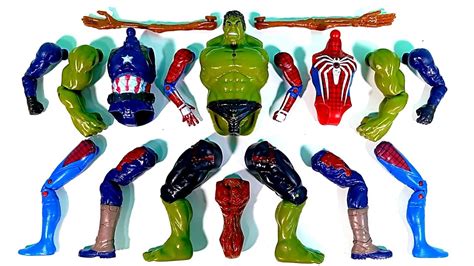 Merakit Mainan Hulk Smash Vs Captain America Vs Siren Head Dan Spider