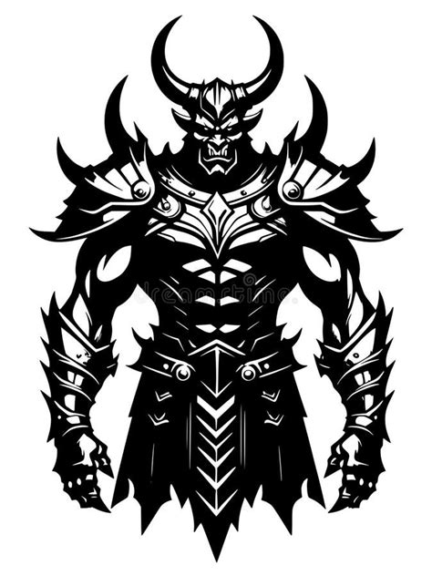 illustration  evil monster  armor stock illustration