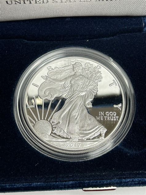 2017 American Silver Eagle Proof S1 Coin In Ogpcoa Ebay