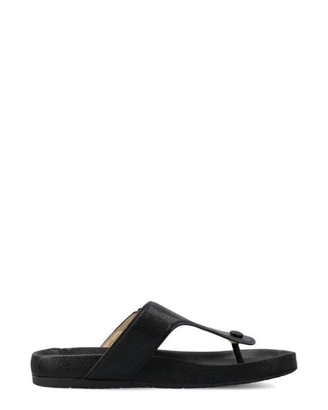 Loewe Ease Logo Plaque Sandals In Black Lyst