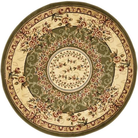 Safavieh Lyndhurst Grandour Sage/Ivory Round Indoor Area Rug (Common: 8 ...