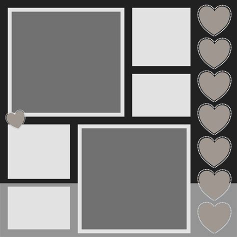 digital scrapbooking layout template psd file digital
