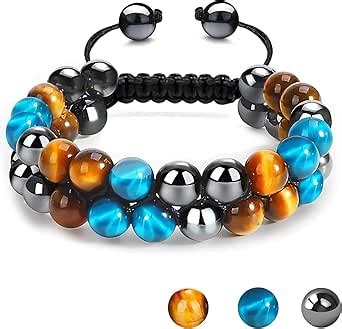 Amazon Tiger Eye Bracelet MIDON Triple Protection Bracelet For