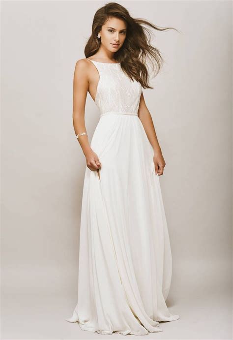 Elegant Minimalist Wedding Dresses Noiva Moderna Vestido