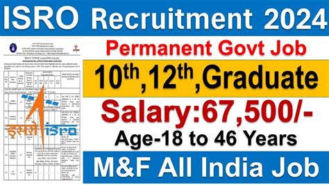 ISRO New Vacancy 2024 ISRO Recruitment 2024 Permanent Govt Job For