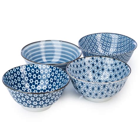 Japanese 4 Bowl T Set Traditional Patterns Zen Minded