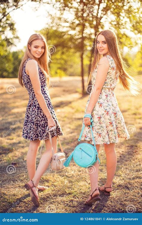 Beautiful Women Standing In Park Stock Image Image Of Attractive