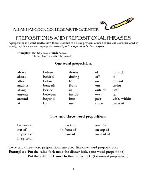 Preposition And Prepositional Phrases Worksheets Worksheeto Hot Sex Picture