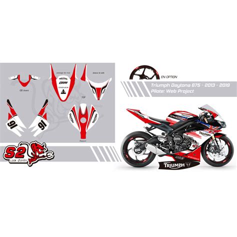 Customisable Racing Decals Set For Triumph Daytona 675