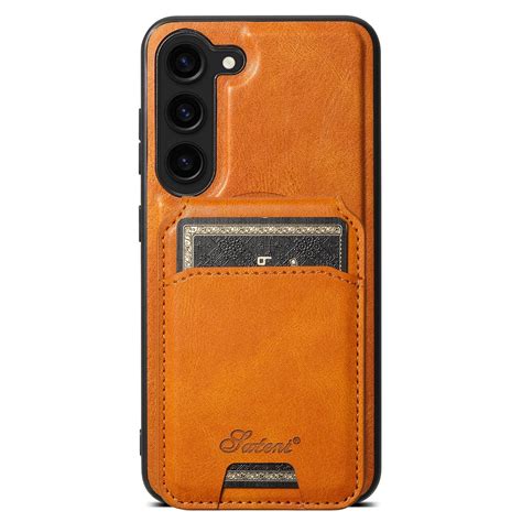 Elehold For Samsung Galaxy S23 Ultra Leather Case Premium Leather Material With Magnetic