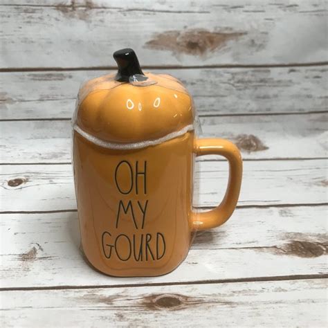 Rae Dunn Dining Rae Dunn Oh My Gourd Mug With Pumpkin Topper Poshmark