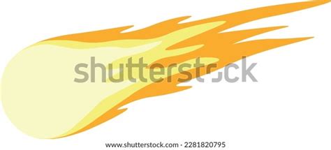 Vector Cartoon Falling Down Comet Meteorit Stock Vector Royalty Free