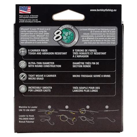 Berkley Whiplash 8 Green Fishing Braid Line 300m