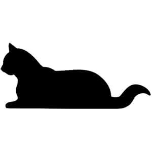 Amazon.com: Laying Cat Silhouette Decal Sticker (black), Decal Sticker ...